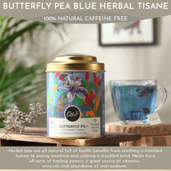Butterfly Pea Blue Herbal Tisane | Tin | 25 Tea Bags