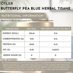 Butterfly Pea Blue Herbal Tisane | Tin | 25 Tea Bags