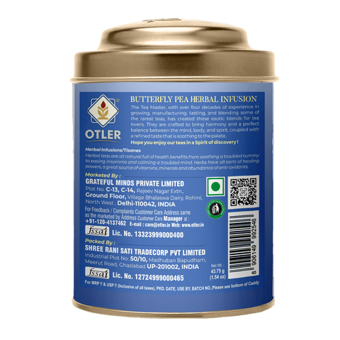 Butterfly Pea Blue Herbal Tisane | Tin | 25 Tea Bags