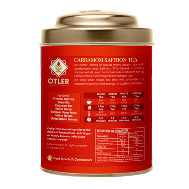 Masala Cardamom Saffron | Black Tea | Tin 100g
