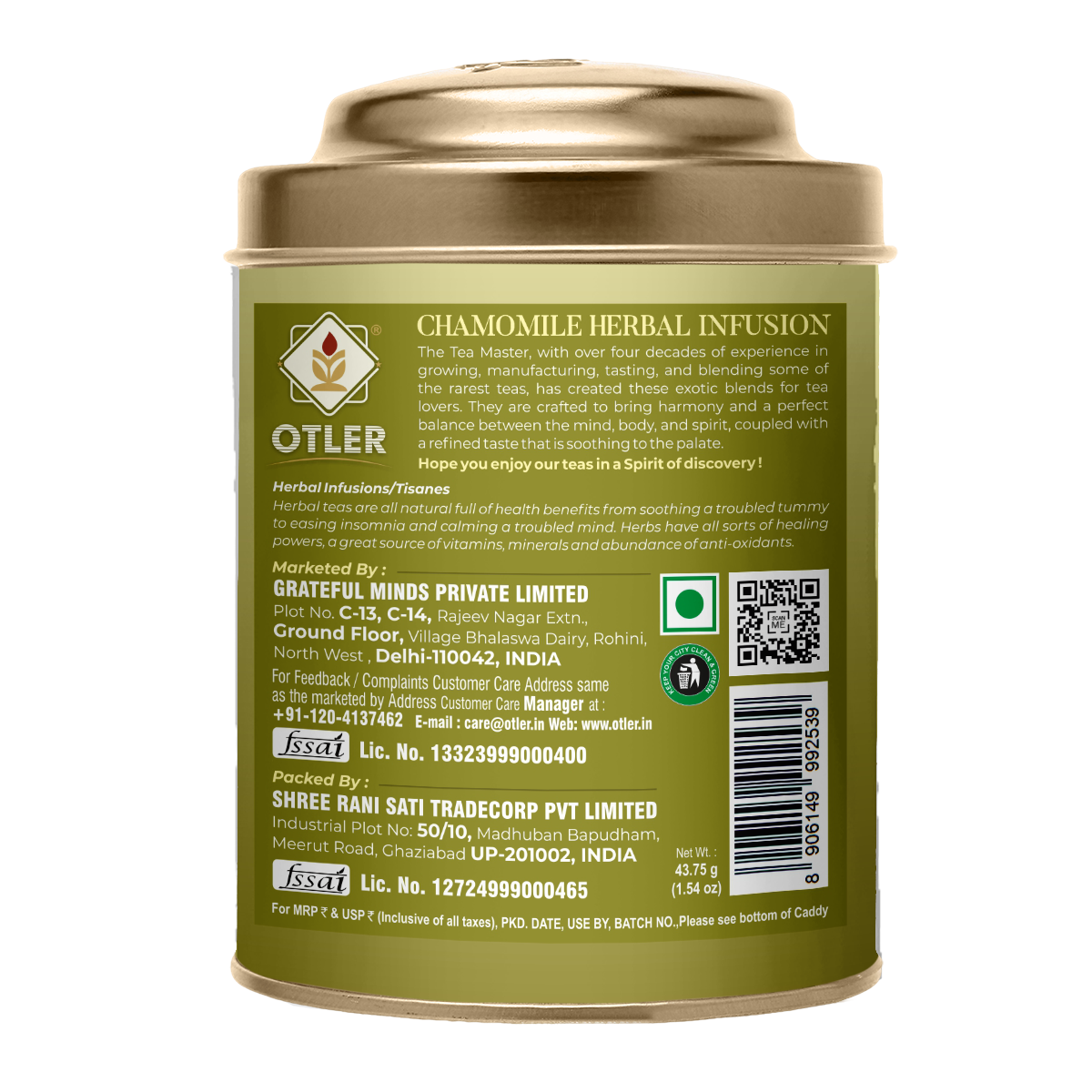 Chamomile Herbal Infusion | Tin | 25 Tea Bags