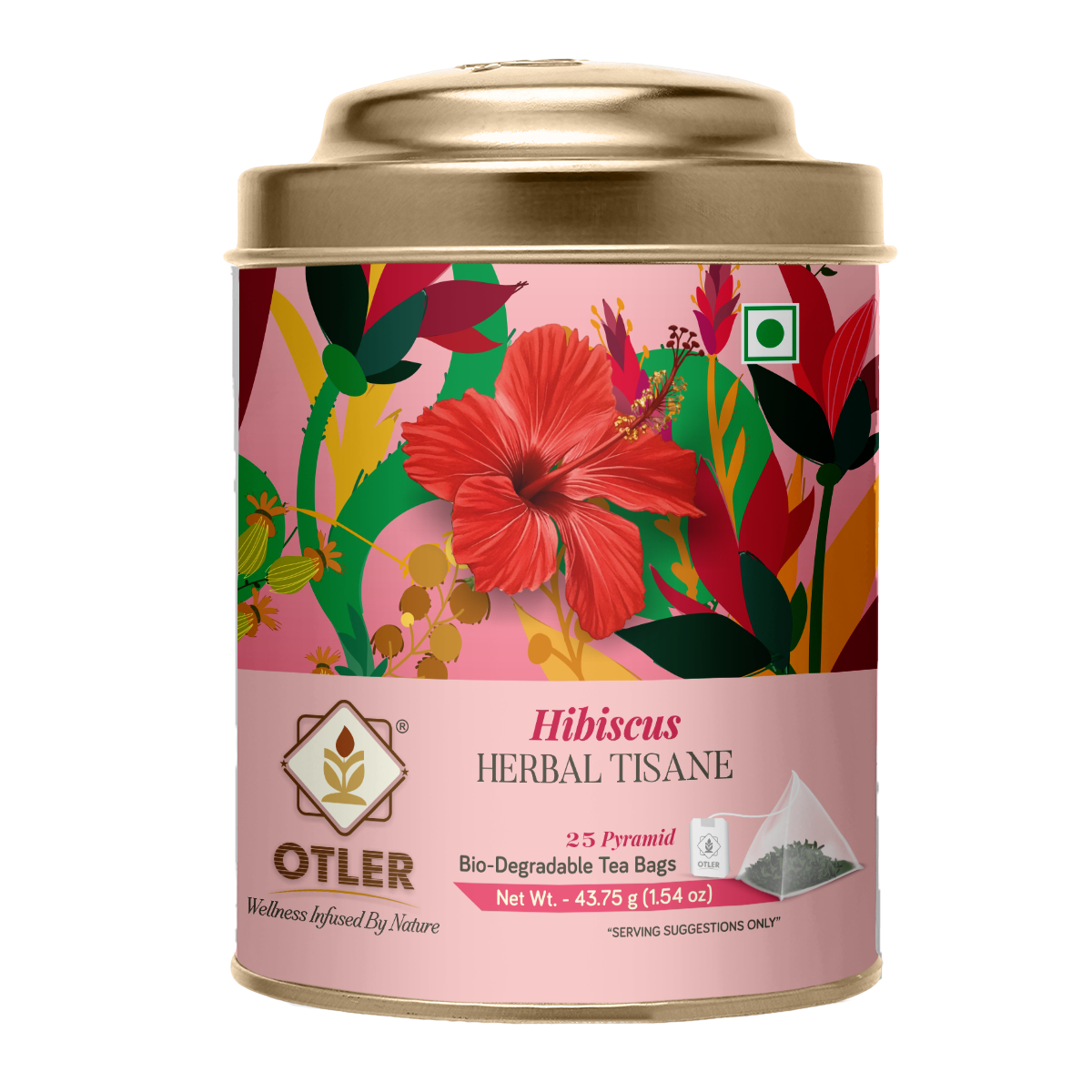 Hibiscus Herbal Tisane | Tin | 25 Tea Bags