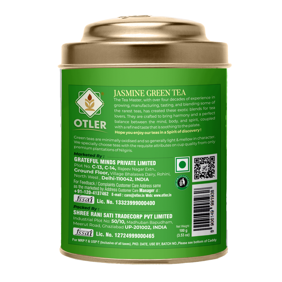 Jasmine Green Tea | Tin | 100g