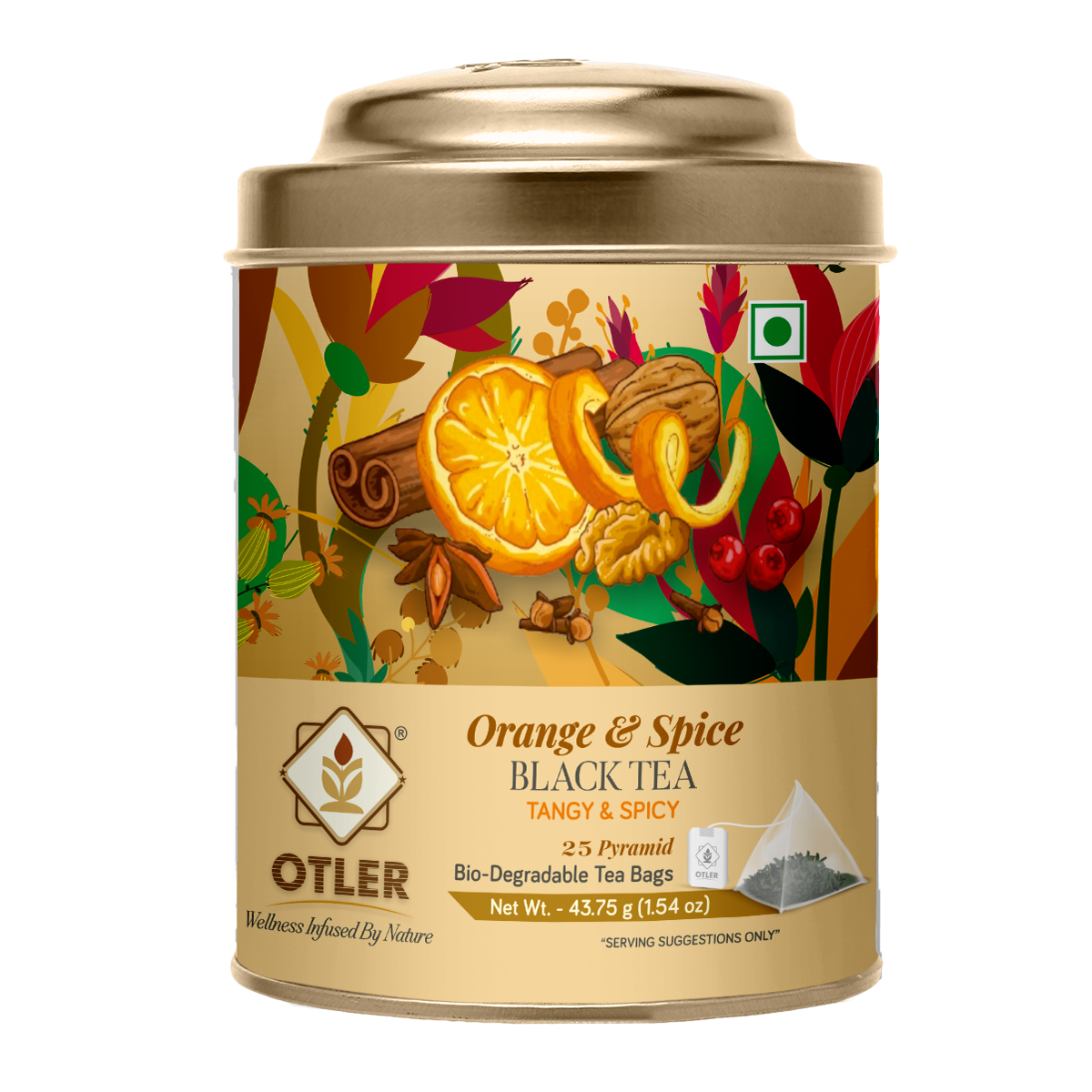Orange & Spice Black Tea | Tin | 25 Tea Bags