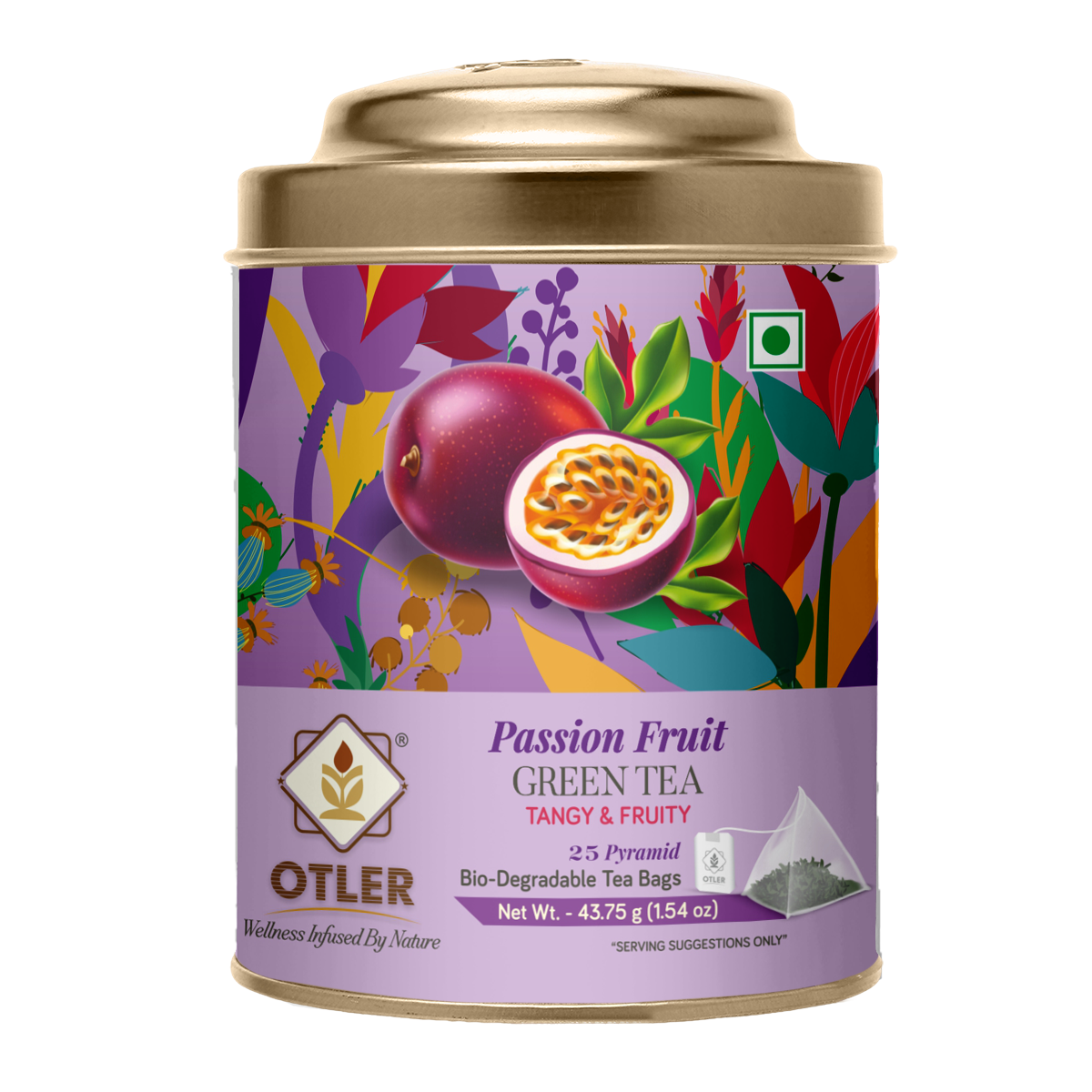 Passion Fruit Green Tea | Tin | 25 Tea Bags
