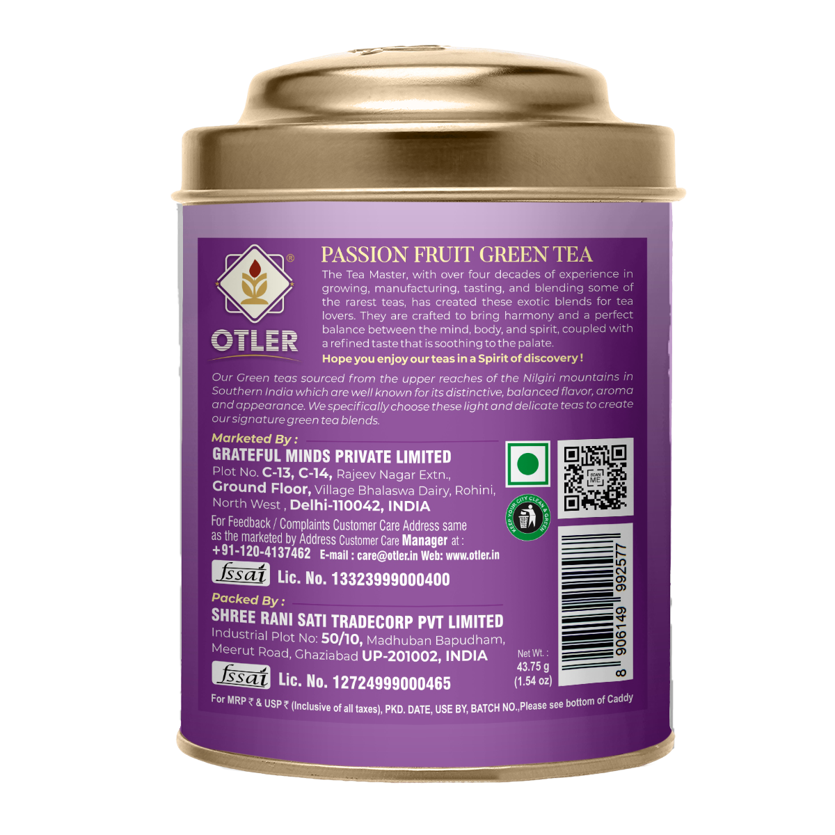 Passion Fruit Green Tea | Tin | 25 Tea Bags