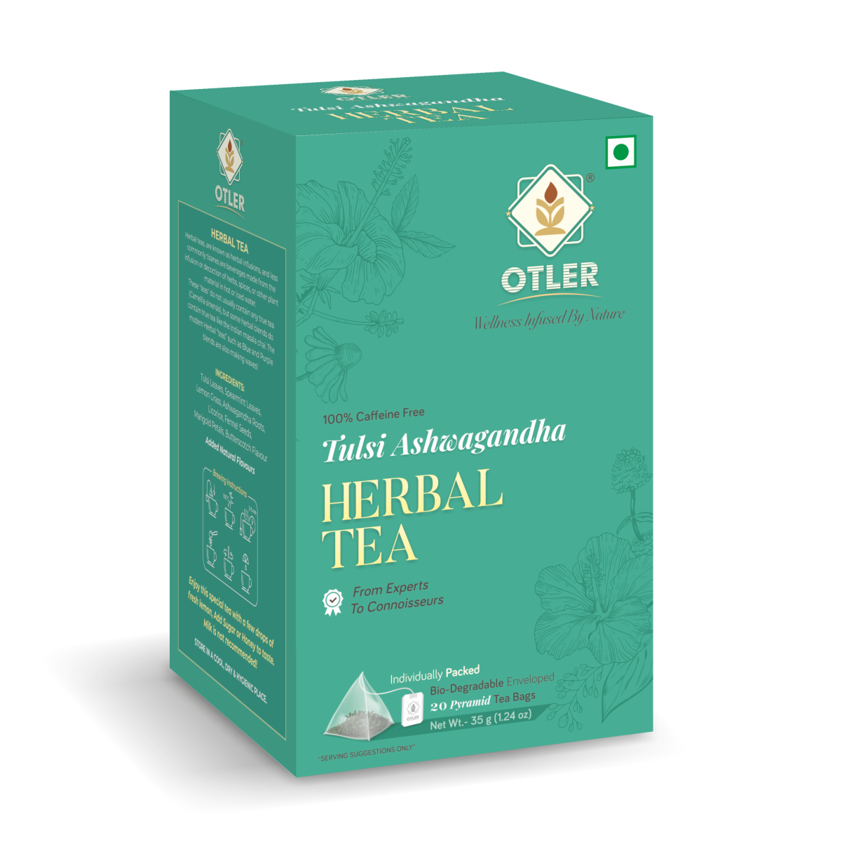 Tulsi  Ashwagandha Herbal Tea | 20 Tea Bags