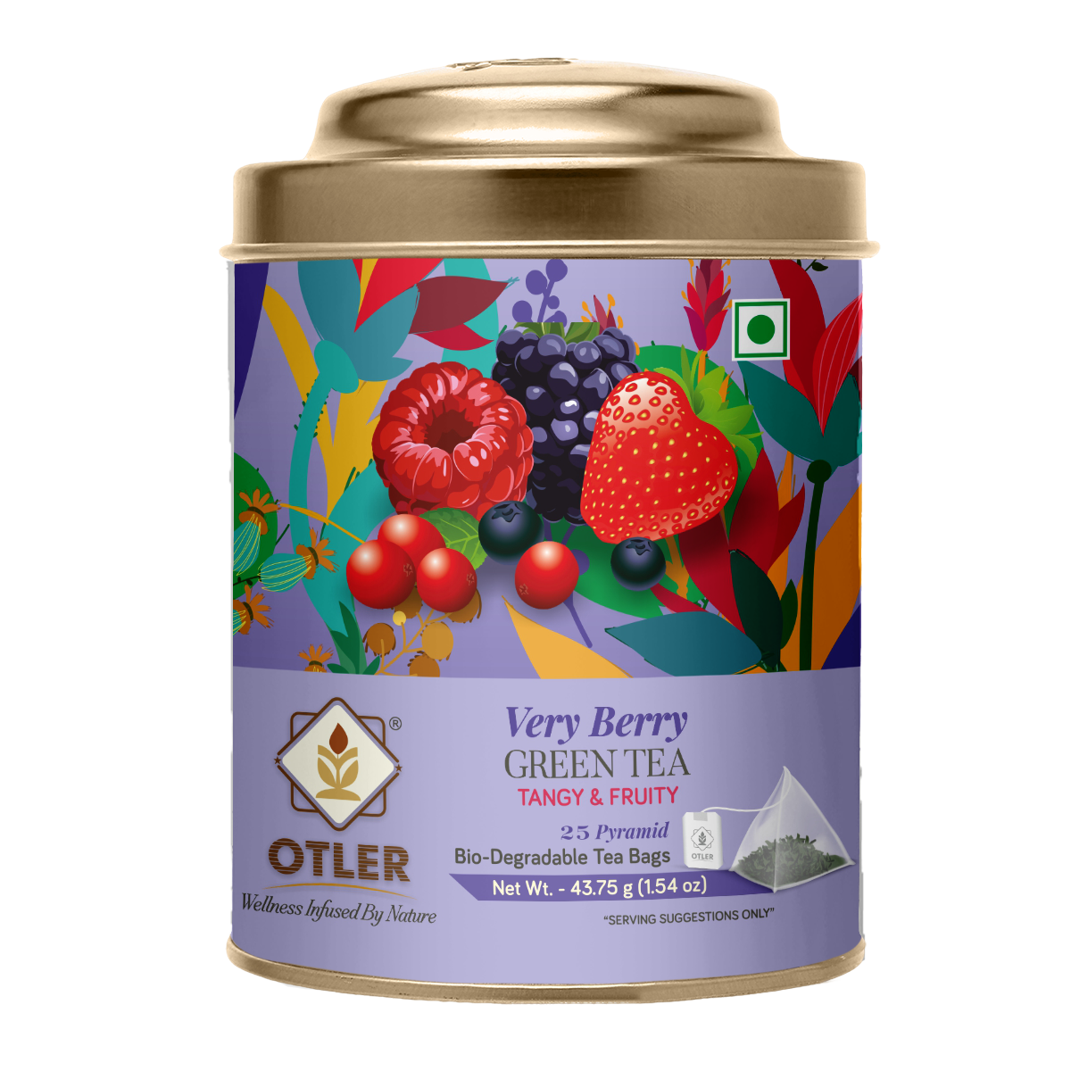 Very Berry Green Tea | Tin | 25 Tea Bags