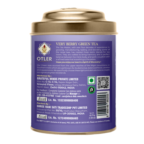 Very Berry Green Tea | Tin | 25 Tea Bags
